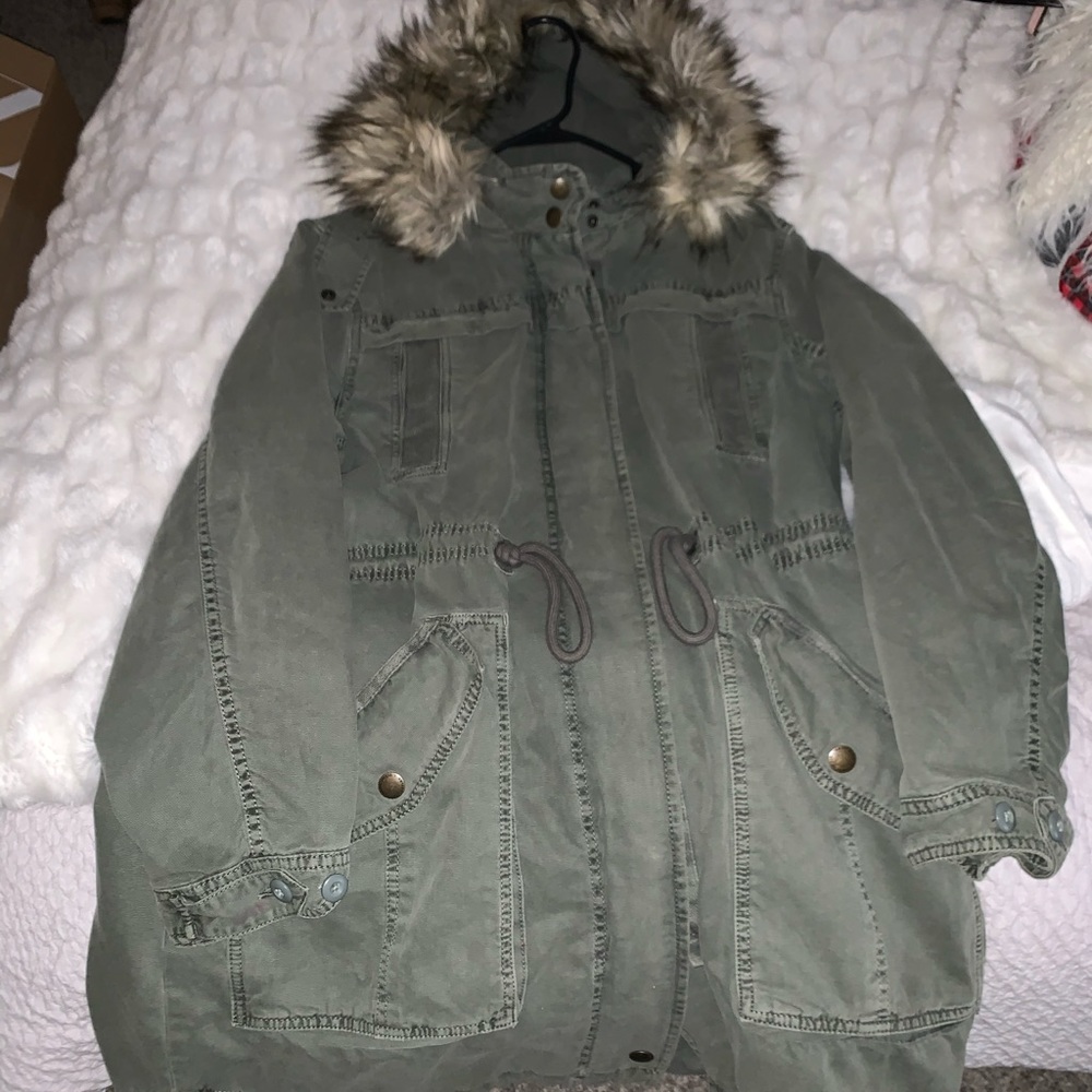 green jacket